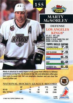 1993-94 Stadium Club #155 Marty McSorley Back