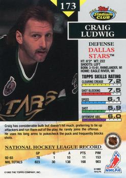 1993-94 Stadium Club #173 Craig Ludwig Back