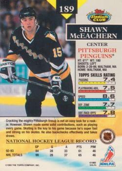 1993-94 Stadium Club #189 Shawn McEachern Back