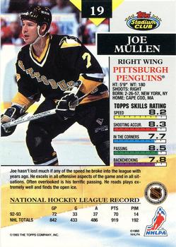 1993-94 Stadium Club #19 Joe Mullen Back