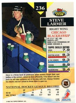 1993-94 Stadium Club #236 Steve Larmer Back