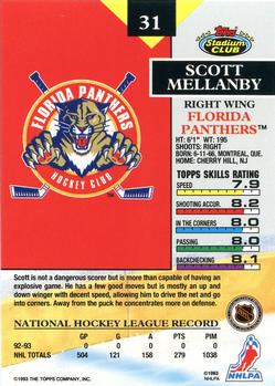 1993-94 Stadium Club #31 Scott Mellanby Back