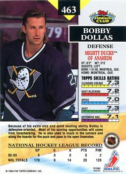 1993-94 Stadium Club #463 Bobby Dollas Back