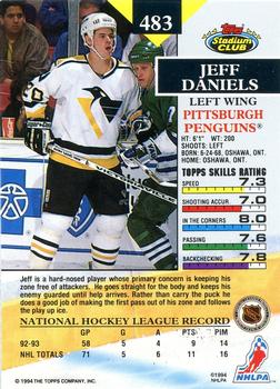 1993-94 Stadium Club #483 Jeff Daniels Back