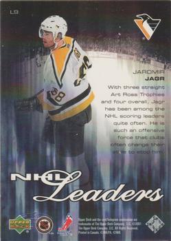 2000-01 Upper Deck Heroes - NHL Leaders #L9 Jaromir Jagr Back