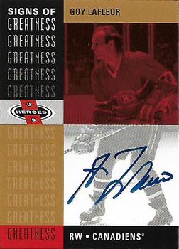 2000-01 Upper Deck Heroes - Signs of Greatness #GL Guy Lafleur Front