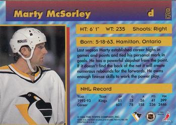 1993-94 Stadium Club - Finest #8 Marty McSorley Back