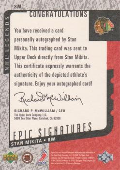 2000-01 Upper Deck Legends - Epic Signatures #SM Stan Mikita Back