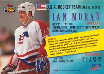 1993-94 Stadium Club - Team USA #17 Ian Moran Back