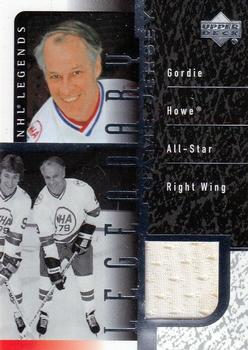 2000-01 Upper Deck Legends - Legendary Game Jerseys #J-GH Gordie Howe Front