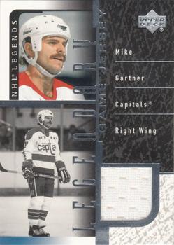 2000-01 Upper Deck Legends - Legendary Game Jerseys #J-MG Mike Gartner Front