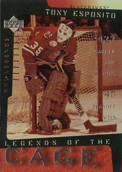 2000-01 Upper Deck Legends - Legends of the Cage #LC10 Tony Esposito Front