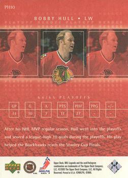 2000-01 Upper Deck Legends - Playoff Heroes #PH10 Bobby Hull Back