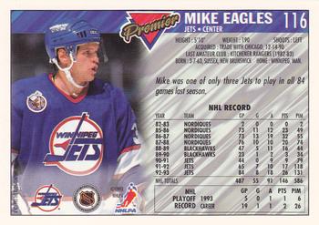 1993-94 Topps Premier #116 Mike Eagles Back