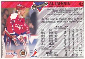 1993-94 Topps Premier #45 Al Iafrate Back