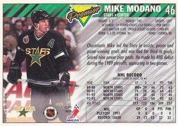 1993-94 Topps Premier #46 Mike Modano Back