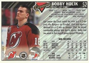 1993-94 Topps Premier #52 Bobby Holik Back