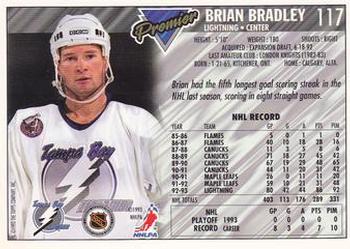 1993-94 Topps Premier #117 Brian Bradley Back