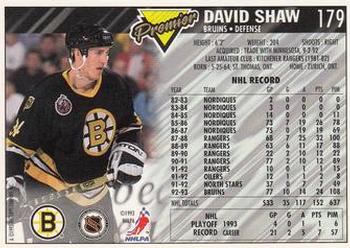 1993-94 Topps Premier #179 David Shaw Back
