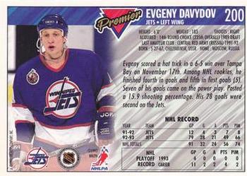 1993-94 Topps Premier #200 Evgeny Davydov Back