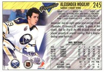 1993-94 Topps Premier #245 Alexander Mogilny Back