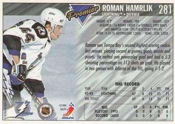 1993-94 Topps Premier #281 Roman Hamrlik Back