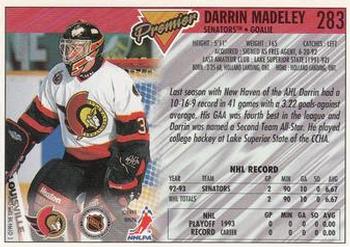 1993-94 Topps Premier #283 Darrin Madeley Back