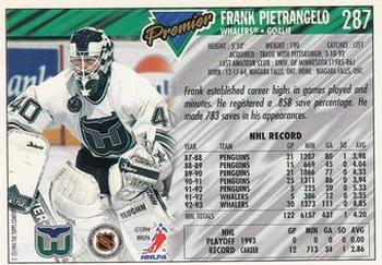 1993-94 Topps Premier #287 Frank Pietrangelo Back