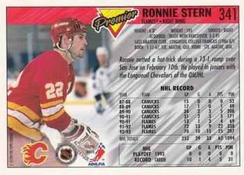 1993-94 Topps Premier #341 Ronnie Stern Back