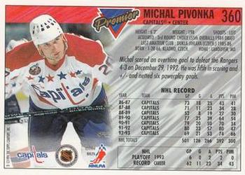 1993-94 Topps Premier #360 Michal Pivonka Back