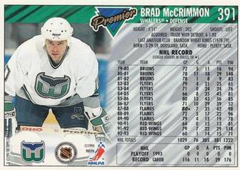 1993-94 Topps Premier #391 Brad McCrimmon Back