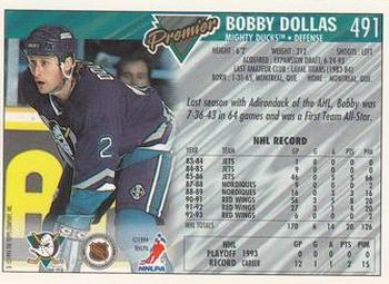 1993-94 Topps Premier #491 Bobby Dollas Back