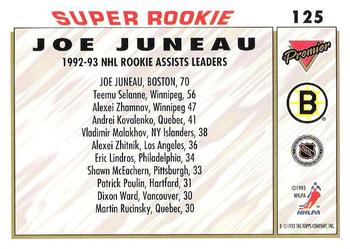 1993-94 Topps Premier #125 Joe Juneau Back