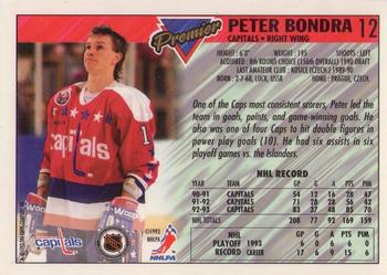 1993-94 Topps Premier #12 Peter Bondra Back