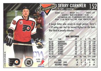 1993-94 Topps Premier #152 Terry Carkner Back