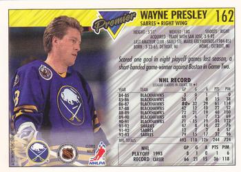 1993-94 Topps Premier #162 Wayne Presley Back