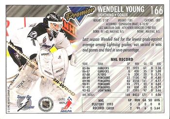 1993-94 Topps Premier #166 Wendell Young Back