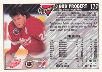 1993-94 Topps Premier #177 Bob Probert Back