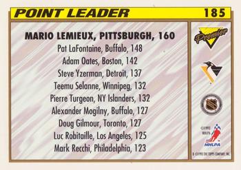1993-94 Topps Premier #185 Mario Lemieux Back