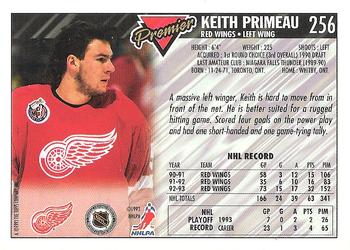 1993-94 Topps Premier #256 Keith Primeau Back