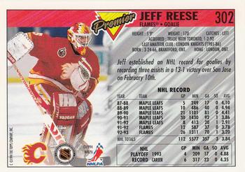 1993-94 Topps Premier #302 Jeff Reese Back