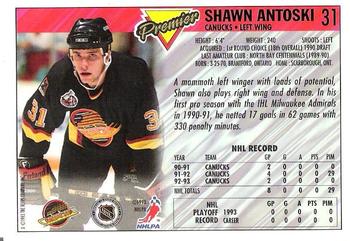 1993-94 Topps Premier #31 Shawn Antoski Back