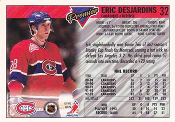 1993-94 Topps Premier #32 Eric Desjardins Back