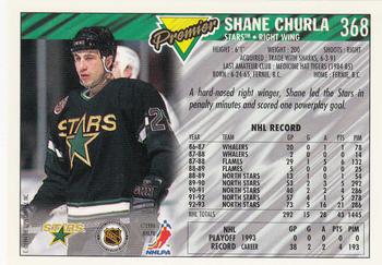 1993-94 Topps Premier #368 Shane Churla Back