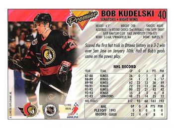 1993-94 Topps Premier #40 Bob Kudelski Back