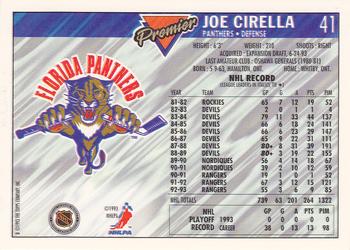 1993-94 Topps Premier #41 Joe Cirella Back