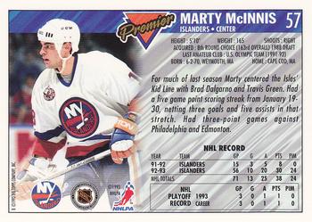 1993-94 Topps Premier #57 Marty McInnis Back