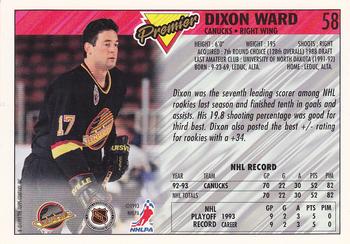 1993-94 Topps Premier #58 Dixon Ward Back