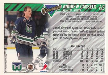1993-94 Topps Premier #65 Andrew Cassels Back