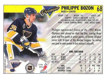 1993-94 Topps Premier #68 Philippe Bozon Back